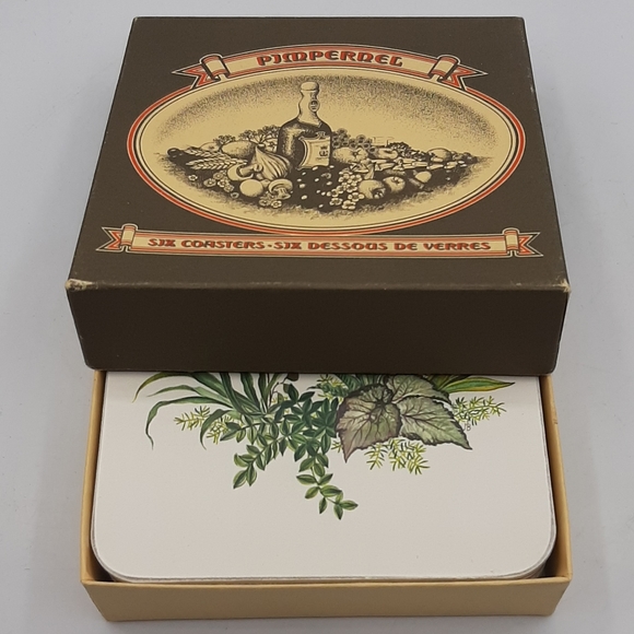 Vintage Country Life by Pimpernel 6 Coasters 863 Indoor Gardens Original Box - Picture 6 of 8